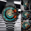 NFL Miami Dolphins Custom Name Fan Gifts Steel Watch