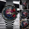 NFL New England Patriots Custom Name Fan Gifts Steel Watch