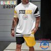 NFL Pittsburgh Steelers Logo Team Design T-Shirt And Shorts