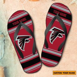 NFL Atlanta Falcons Custom Name Gift For Fans Flip Flops