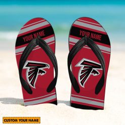 NFL Atlanta Falcons Custom Name Gift For Fans Flip Flops