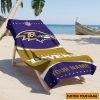 NFL Baltimore Ravens Custom Name Gift For Fans Beach Towel
