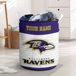 NFL Baltimore Ravens Custom Name Gift For Fans Laundry Basket