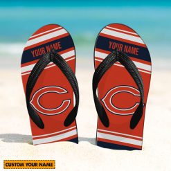 NFL Chicago Bears Custom Name Gift For Fans Flip Flops