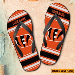 NFL Cincinnati Bengals Custom Name Gift For Fans Flip Flops