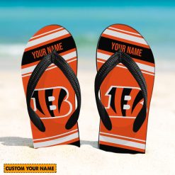 NFL Cincinnati Bengals Custom Name Gift For Fans Flip Flops
