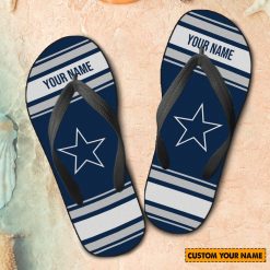 NFL Dallas Cowboys Custom Name Gift For Fans Flip Flops