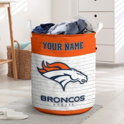 NFL Denver Broncos Custom Name Gift For Fans Laundry Basket