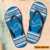 NFL Detroit Lions Custom Name Gift For Fans Flip Flops