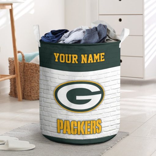 NFL Green Bay Packers Custom Name Gift For Fans Laundry Basket