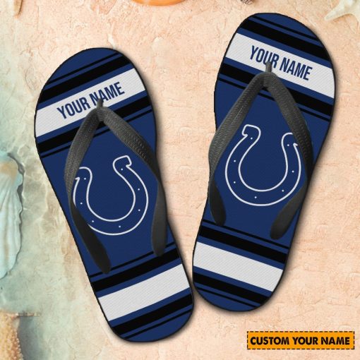 NFL Indianapolis Colts Custom Name Gift For Fans Flip Flops
