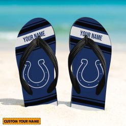 NFL Indianapolis Colts Custom Name Gift For Fans Flip Flops