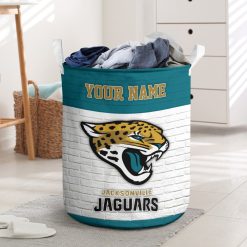 NFL Jacksonville Jaguars Custom Name Gift For Fans Laundry Basket
