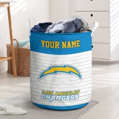NFL Los Angeles Chargers Custom Name Gift For Fans Laundry Basket