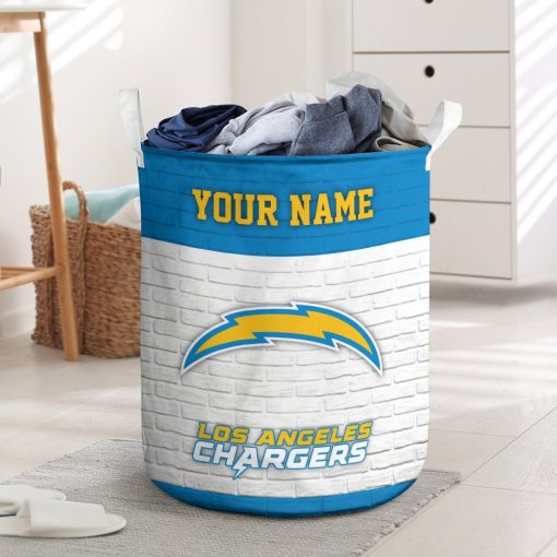 NFL Los Angeles Chargers Custom Name Gift For Fans Laundry Basket