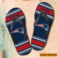 NFL New England Patriots Custom Name Gift For Fans Flip Flops