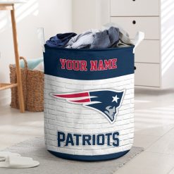 NFL New England Patriots Custom Name Gift For Fans Laundry Basket