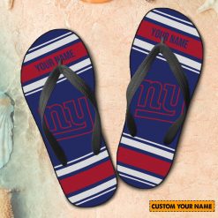 NFL New York Giants Custom Name Gift For Fans Flip Flops