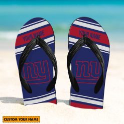 NFL New York Giants Custom Name Gift For Fans Flip Flops