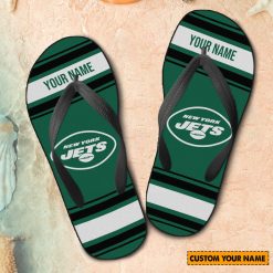 NFL New York Jets Custom Name Gift For Fans Flip Flops