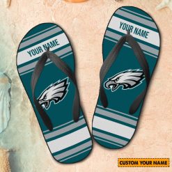 NFL Philadelphia Eagles Custom Name Gift For Fans Flip Flops