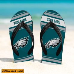 NFL Philadelphia Eagles Custom Name Gift For Fans Flip Flops