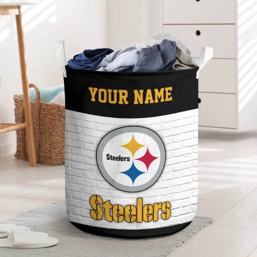 NFL Pittsburgh Steelers Custom Name Gift For Fans Laundry Basket