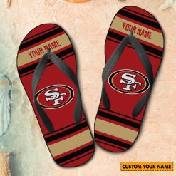 NFL San Francisco 49ers Custom Name Gift For Fans Flip Flops