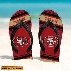 NFL San Francisco 49ers Custom Name Gift For Fans Flip Flops