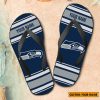 NFL Seattle Seahawks Custom Name Gift For Fans Flip Flops