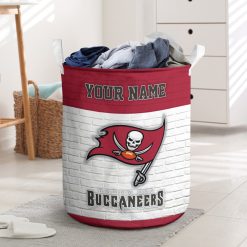 NFL Tampa Bay Buccaneers Custom Name Gift For Fans Laundry Basket