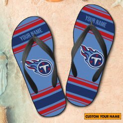 NFL Tennessee Titans Custom Name Gift For Fans Flip Flops
