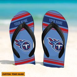 NFL Tennessee Titans Custom Name Gift For Fans Flip Flops