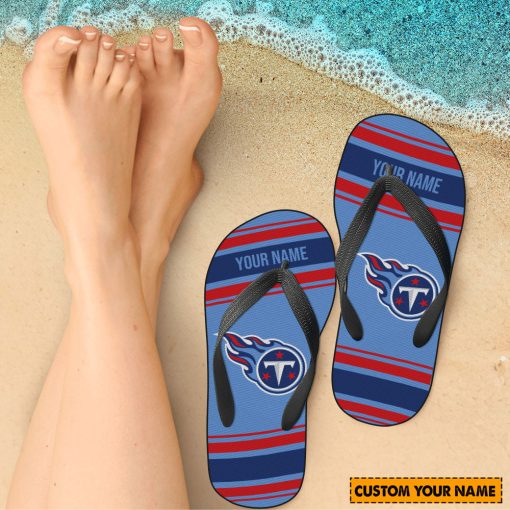 NFL Tennessee Titans Custom Name Gift For Fans Flip Flops