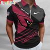 NFL Arizona Cardinals Custom Name Fan Edition Zipper Polo Shirt