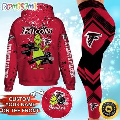 NFL Atlanta Falcons Custom Name Christmas Edition Hoodie Leggings Set