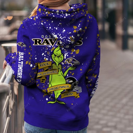 NFL Baltimore Ravens Custom Name Christmas Edition Hoodie Leggings Set