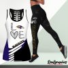 NFL Baltimore Ravens Fan Edition Hollow Tank Top and Leggings