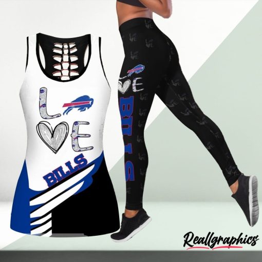 NFL Buffalo Bills Fan Edition Hollow Tank Top and Leggings