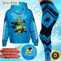NFL Carolina Panthers Custom Name Christmas Edition Hoodie Leggings Set
