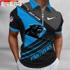 NFL Carolina Panthers Custom Name Fan Edition Zipper Polo Shirt