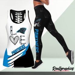NFL Carolina Panthers Fan Edition Hollow Tank Top and Leggings