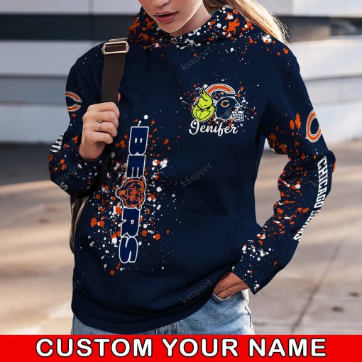 NFL Chicago Bears Custom Name Christmas Edition Hoodie Leggings Set