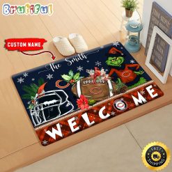 NFL Chicago Bears Custom Name Grinch Christmas Edition Rubber Doormat