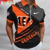 NFL Cincinnati Bengals Custom Name Fan Edition Zipper Polo Shirt