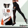 NFL Cincinnati Bengals Fan Edition Hollow Tank Top and Leggings
