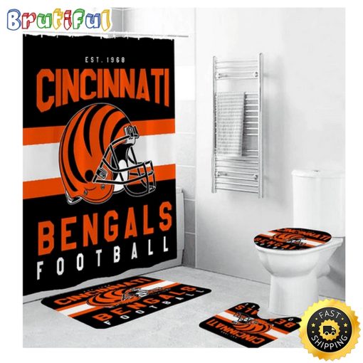 NFL Cincinnati Bengals Limited Edition Shower Curtain and Rugs