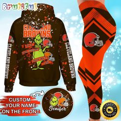 NFL Cleveland Browns Custom Name Christmas Edition Hoodie Leggings Set