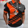 NFL Cleveland Browns Custom Name Fan Edition Zipper Polo Shirt