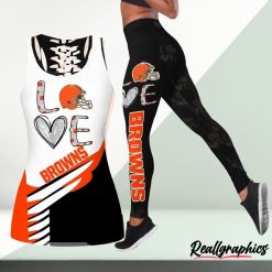 NFL Cleveland Browns Fan Edition Hollow Tank Top and Leggings